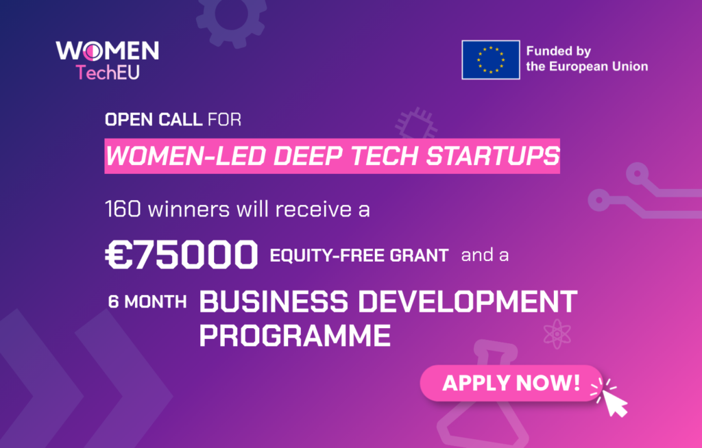 PRESS RELEASE: The Women TechEU scheme re-opens another €12 million in equity-free grants for women founders in deep tech