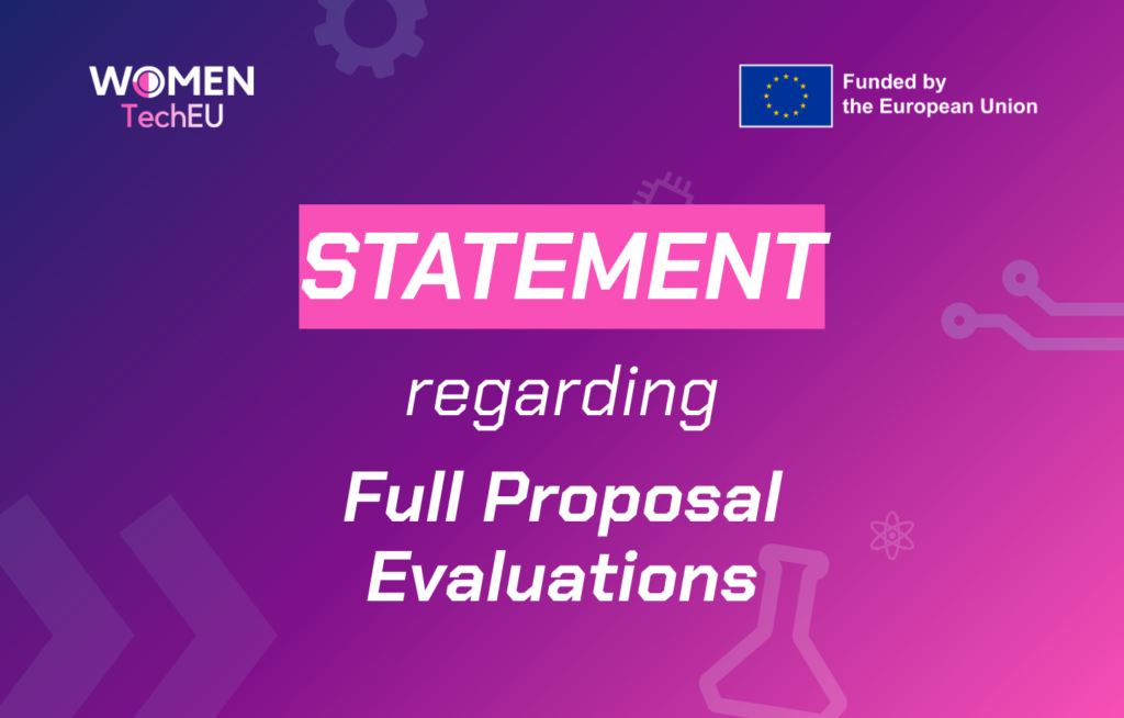 Statement regarding Full Proposal Evaluations